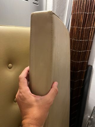 Cojín asiento piel sintética beige