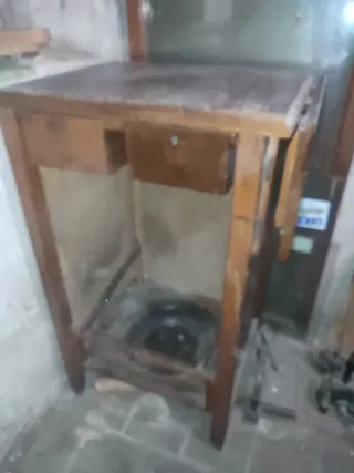 Mostrador de madera antiguo