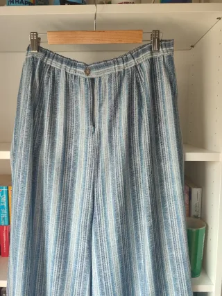 Pantalones de verano rayas azules