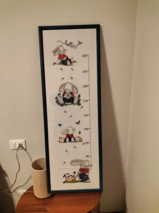 Metro crescita bimbi punto croce