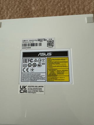 Lettore DVD Esterno Asus Bianco,funzionasuWindows