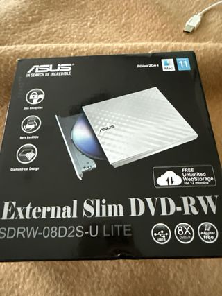 Lettore DVD Esterno Asus Bianco,funzionasuWindows