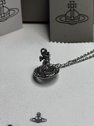 Colgante Vivienne Westwood Saturno Orb Plateado