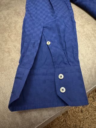 Camicia sartoriale, colore blu, taglia XL