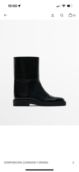 Botines de piel negros Talla 40