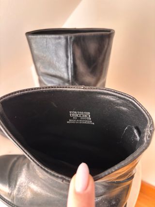 Botines de piel negros Talla 40