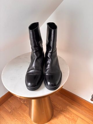Botines de piel negros Talla 40