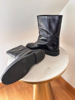 Botines de piel negros Talla 40