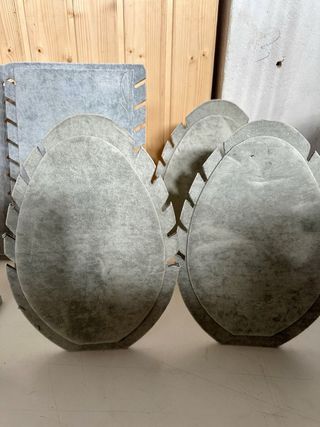 Lote A de 15 expositores joyeria terciopelo gris