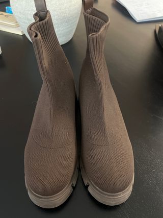 Botas marrones de calcetín