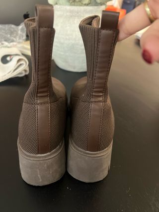 Botas marrones de calcetín