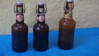 Bottiglia di whisky in pelle antica e altri modelli, vedi foto