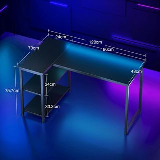 Escritorio Gaming Coleshome Esquinero Negro