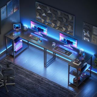 Escritorio Gaming Coleshome Esquinero Negro