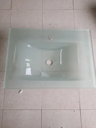 Lavabo de vidrio templado