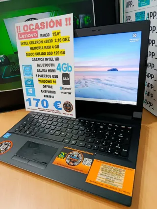 Portátil Lenovo Celeron 4GB RAM 120GB SSD