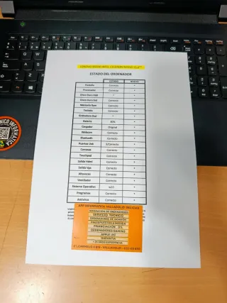 Portátil Lenovo Celeron 4GB RAM 120GB SSD