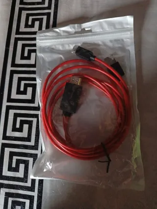 Cable MHL Micro USB a HDMI Rojo