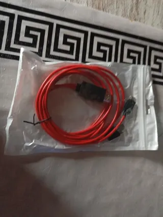 Cable MHL Micro USB a HDMI Rojo