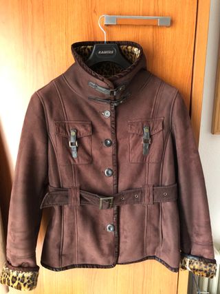 Chaquetón marrón señora talla 44