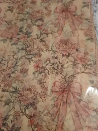 10 Folhas Papel Seda Floral Laços
