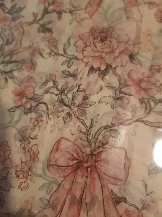 10 Folhas Papel Seda Floral Laços