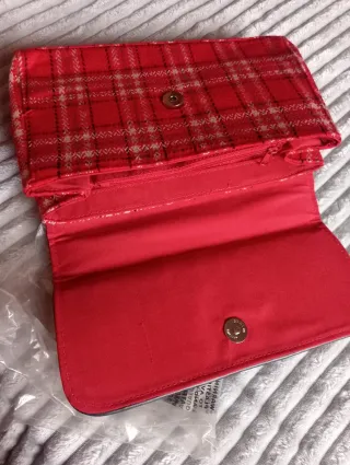 Bolso de mano Avon Escocia cuadros rojos