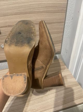 Botines Marrones Tacón Cuadrado