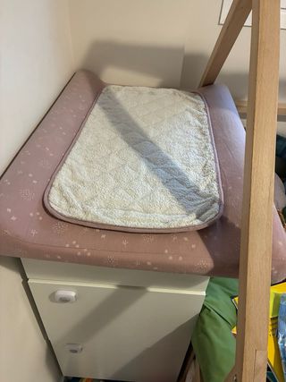 Cambiador bebé rosa/lila Bonjourbébé