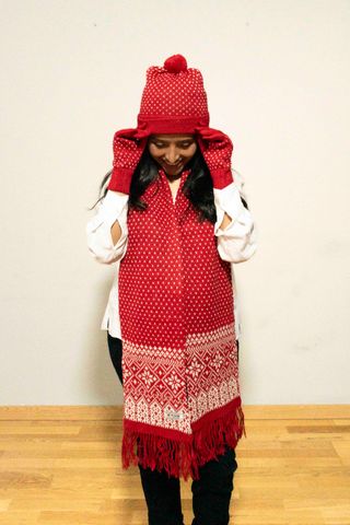 Conjunto lana alpaca: gorro, bufanda y guantes