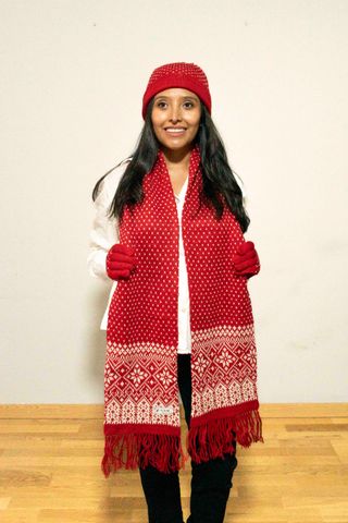 Conjunto lana alpaca: gorro, bufanda y guantes