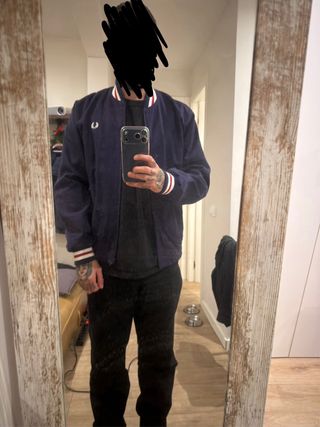 Chaqueta Bomber Fred Perry Made in England Azul