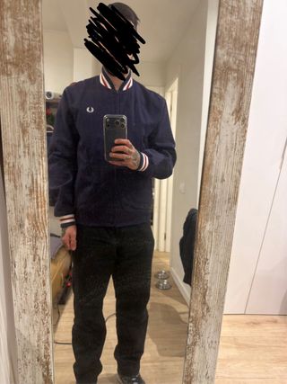 Chaqueta Bomber Fred Perry Made in England Azul