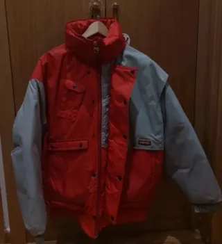 Plumas Lhotse Hombre Talla 50 Gris/Rojo