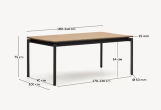 Mesa extensible de exterior Canyelles polimadera