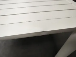 Mesa de exterior Culip de aluminio con acabado blanco 220 x 100 cm