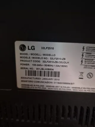 Televisión LG 32 Negra