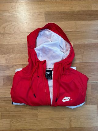 Chaqueta Cortavientos Nike Vintage Roja Blanca