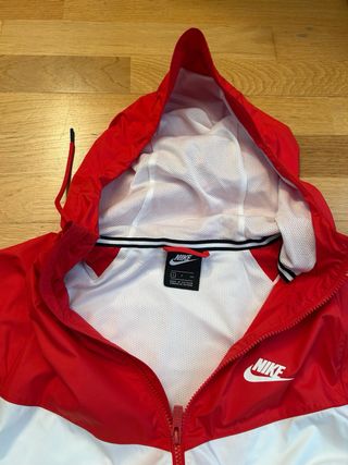 Chaqueta Cortavientos Nike Vintage Roja Blanca