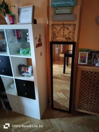 Specchio da terra nero in legno