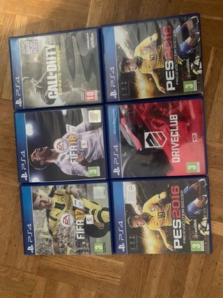 Lote 6 Juegos PS4: FIFA, PES, Call of Duty