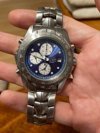 Reloj Seiko Cronógrafo Acero Azul