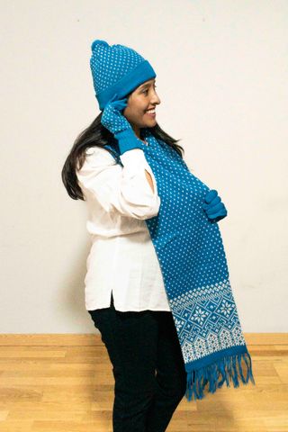 Conjunto lana de alpaca (gorro, bufanda y guantes)