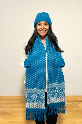 Conjunto lana de alpaca (gorro, bufanda y guantes)