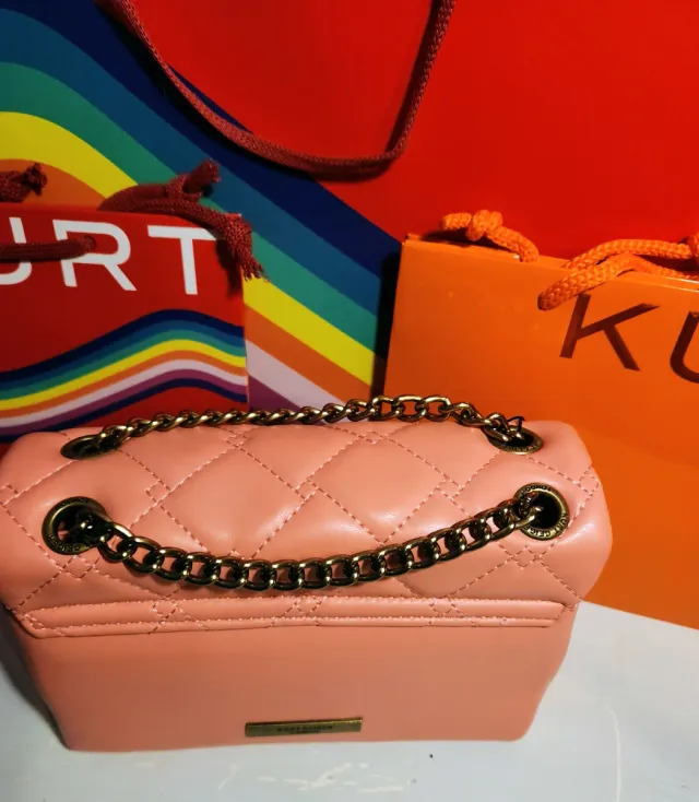 Borsa a mano Kurt Geiger arancione pastello, pesca