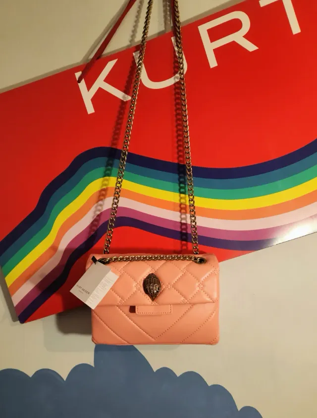 Borsa a mano Kurt Geiger arancione pastello, pesca