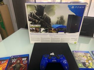 Consola PS4 Pro 1TB + 1 Mando + 8 juego.
