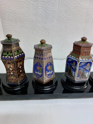 Set di 8 vasi cinesi in miniatura