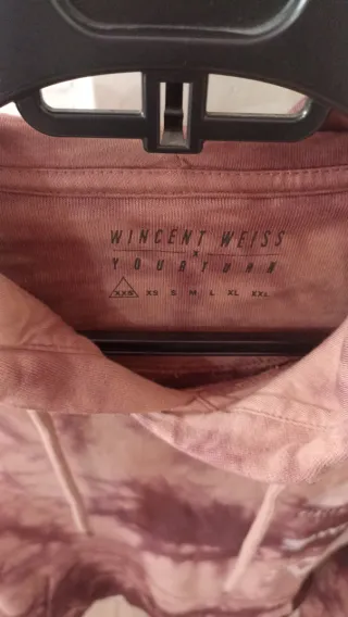 Felpa donna tie-dye beige e marrone