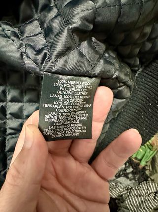 Chaqueta Harley Davidson lana y cuero.